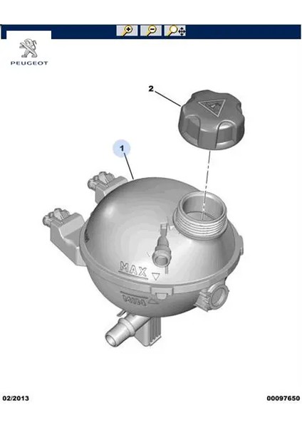 Yedek Su Deposu 1007-207-C2-C3 DV6TD Peugeot 1323.T9 Peugeot, Opel, Ds, Cıtroen 9800777280