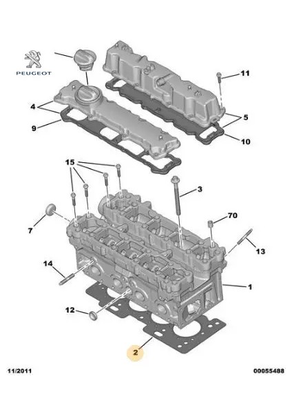 Silindir Kapak Contasi 1007-206-207-307-C2-C3-C4 1.4 16V ET3J4