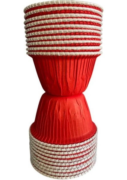 Sufle Kabı (Muffın) Kırmızı 20 Li