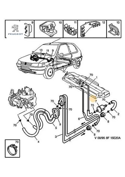 Benzin Filtresi Peugeot 1567.28/ EP139 Cıtroen, Peugeot 1567.86