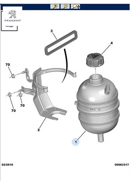 Yedek Su Deposu 206 Peugeot Peugeot 1323.11