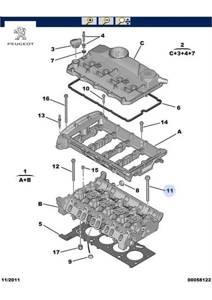 Silindir Kapak Civatasi Boxer-Transit V347 2.2hdi