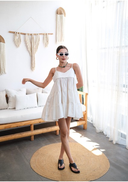 Kapsül Gardırop Poplin Askılı Mini Elbise fırsatları