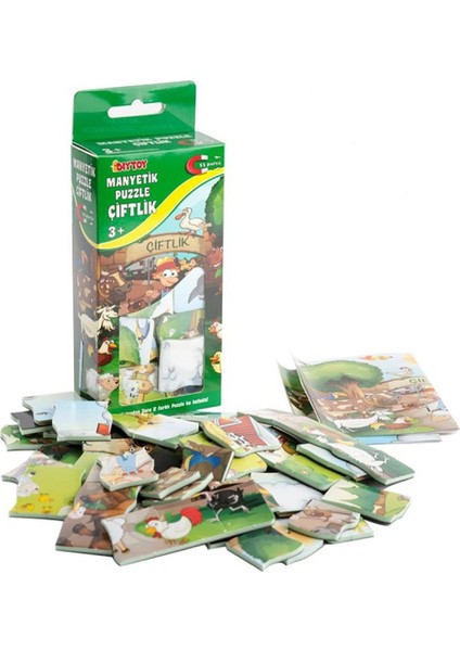 Manyetik Çiftlik Puzzle, Eğlenceli ve Zeka Geliştirici Oyuncak