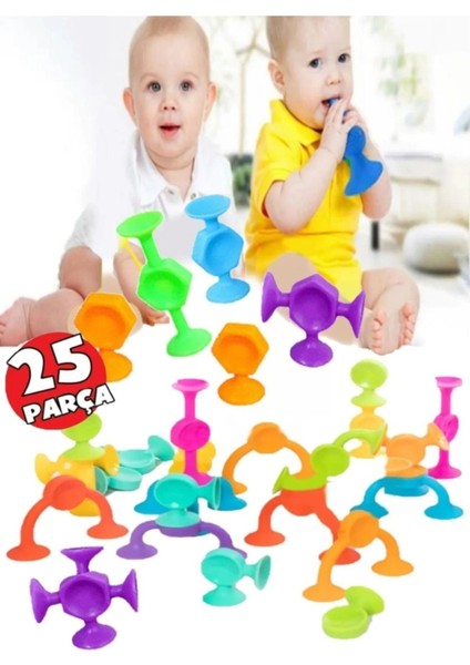 25 Parça Vakum Molekül Yapı Taşları Duyusal Fidget Popit Eğitici Oyuncak
