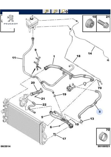 Radyatör Üst Hortumu Boxer Iii Peugeot 1613685480/ 1658462580 1658462580