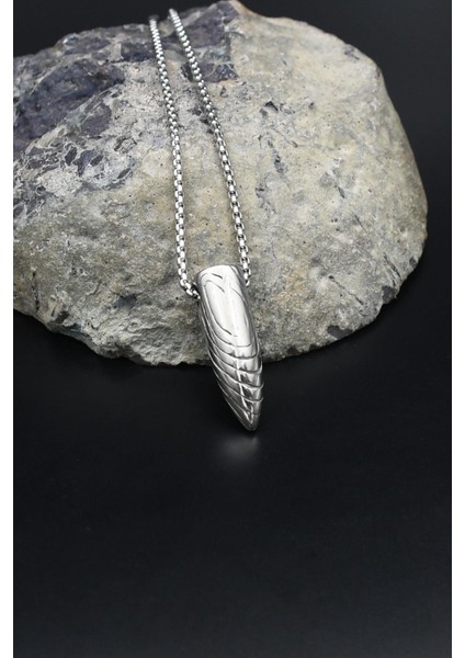 Mermi Modelı Kolye Paslanmaz Çelik Zincir 2mm 902093 fiyatları