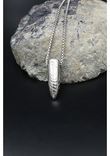 Mermi Modelı Kolye Paslanmaz Çelik Zincir 2mm 902093 modelleri