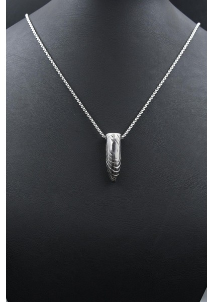 Mermi Modelı Kolye Paslanmaz Çelik Zincir 2mm 902093 fırsatları