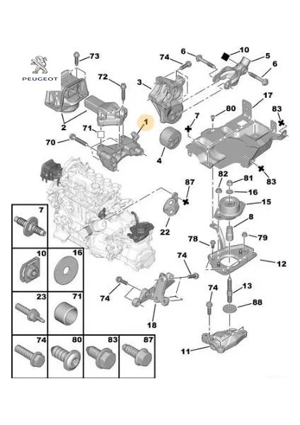 Motor Kulagi Peugeot 1807.HS