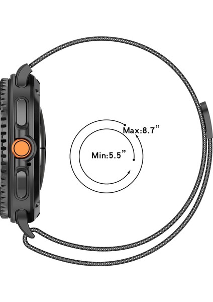 Galaxy Watch 8 / Watch 8 Classic (40 mm / 44 mm / 46 mm) Uyumlu Manyetik Milanese Mesh Hasır Paslanmaz Çelik Kordon – Unisex indirimleri