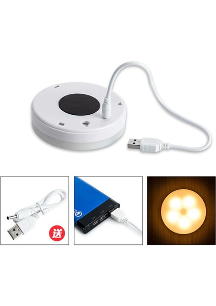 Sensorlu Gece Lambası, USB Şarjlı, Ledli, Akıllı, Beyaz, Otomatik Işıklandırma fırsatları