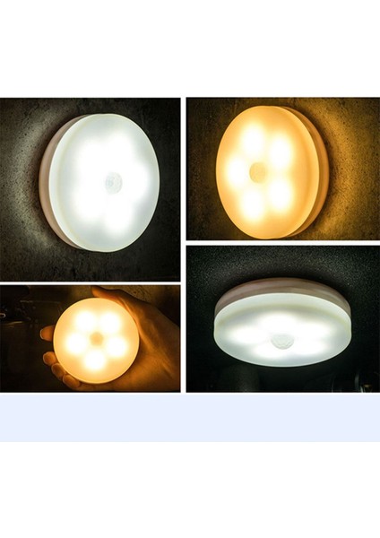 Sensorlu Gece Lambası, USB Şarjlı, Ledli, Akıllı, Beyaz, Otomatik Işıklandırma indirimleri