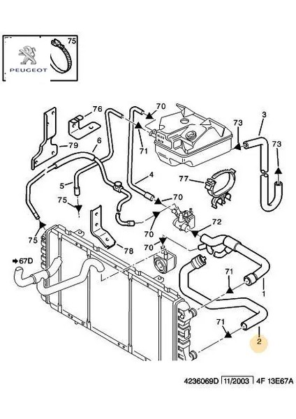 Rad.çikiş Borusu DJ5TED Peugeot Cıtroen 1351.X5