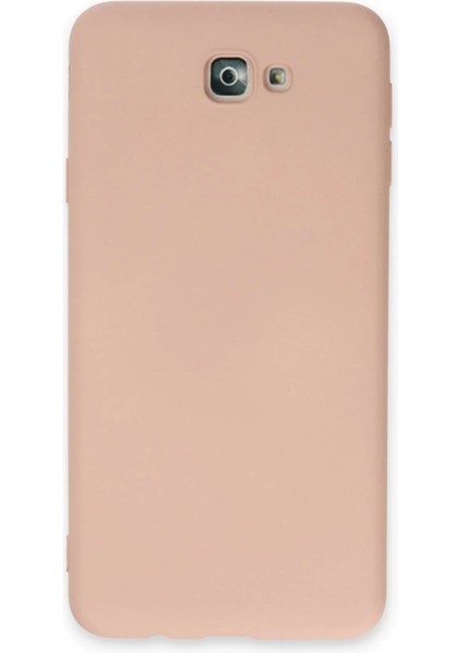 Samsung Galaxy J7 Prime Kılıf Nano Içi Kadife Silikon - Pudra