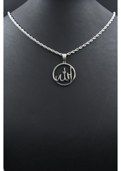 Allah Yazlı Kolye Paslanmaz Çelik Zincir 3mm 902087 fırsatları