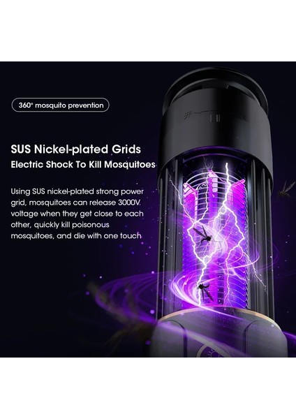 2025 Elektrikli Sivrisinek Katili Lamba Böcek Sinek Tuzağı USB Zamanlama Sivrisinek Sineklik Açık Böcek Öldürücü Kovucu Kamp Fener modelleri