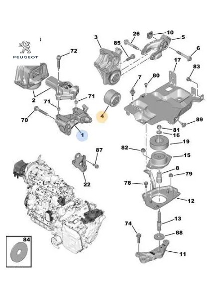 Motor Kulagi Alt 3008/308/5008/RCZ/PARTNER Tepee