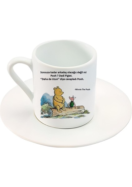 Pooh ve Piglet Baskılı, Sonsuza Kadar Arkadaş Fincanı, Şık ve Sevimli Tasarım