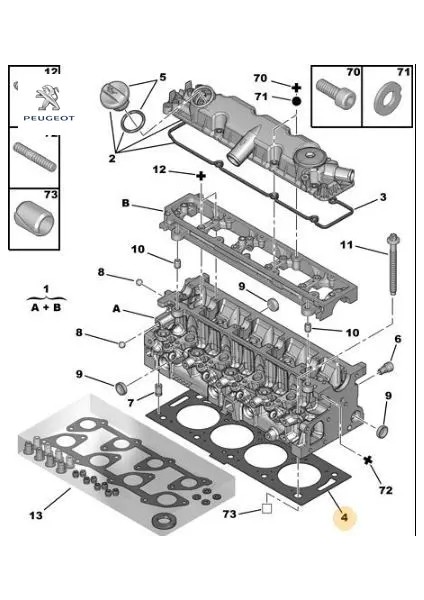Silindir Kapak Contasi Peugeot Cıtroen 0209.0K
