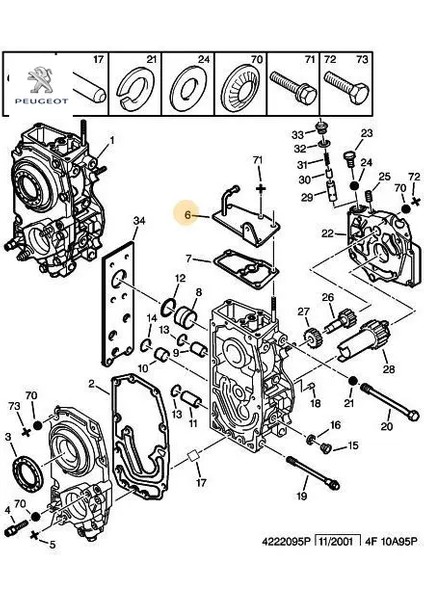 Yağ Pompa Iç Plakasi Peugeot 1018.62