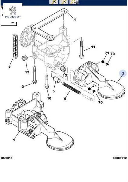 Yağ Pompa Ön Kapak Xud9 Peugeot 1018.37