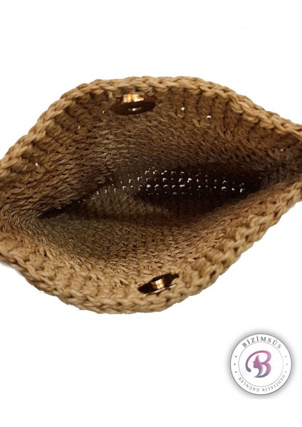 El Yapımı Mood Desen Kağıt Ip Hasır Telefon Çantası, Şık ve Doğal Tasarım modelleri