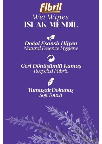 Lavanta Kokulu Islak Mendil 24X90 Pk 2160 Yaprak Doğal Esans , Geri Dönüştürülebilir Kumaş modelleri