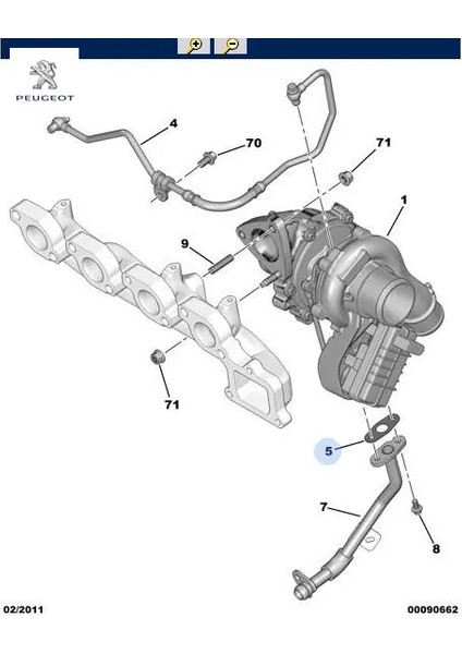 Turbo Boru Contasi Boxer 2.2 Hdi Euro5 Puma