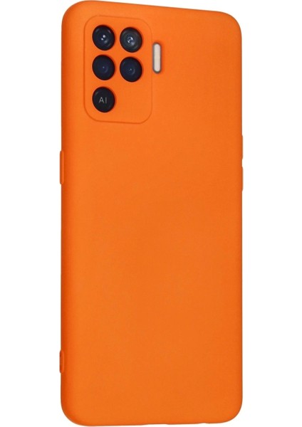 Oppo Reno 5 Lite Kılıf Nano Içi Kadife Silikon - Turuncu fiyatları