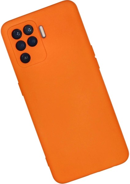 Oppo Reno 5 Lite Kılıf Nano Içi Kadife Silikon - Turuncu modelleri