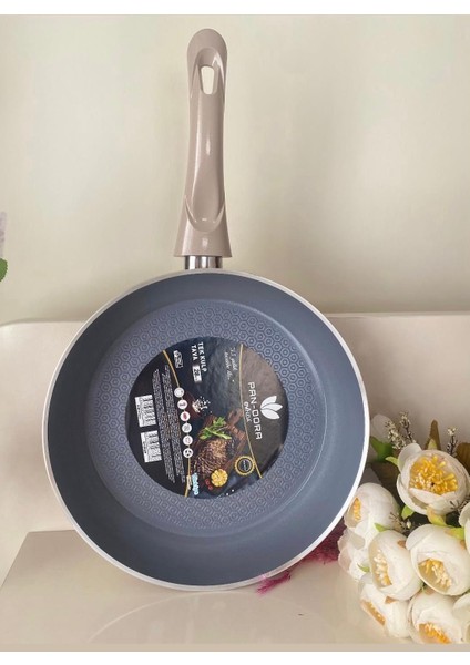 Pan-Dora Serisi 28CM Kristal Seramik Tek Kulp Tava