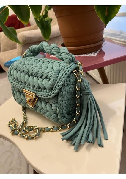 El Yapımı Yeşil Fıstık Model Omuz ve Çapraz Kullanım Şık Çanta fırsatları