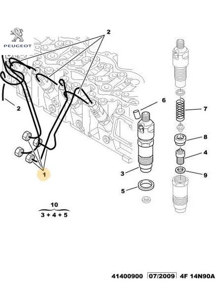 Enjektör Boru Takimi Dj5 Peugeot 1570.56