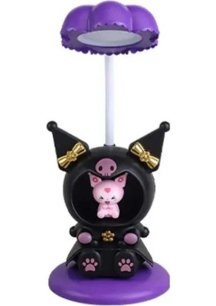 Katlanabilir LED Masa Lambası, USB Şarjlı, Şık ve Sevimli Tasarım Siyah