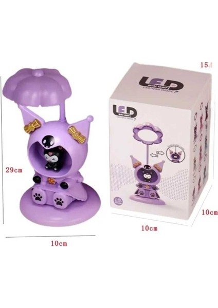 Katlanabilir LED Masa Lambası, USB Şarjlı, Şık ve Sevimli Tasarım Siyah fiyatları