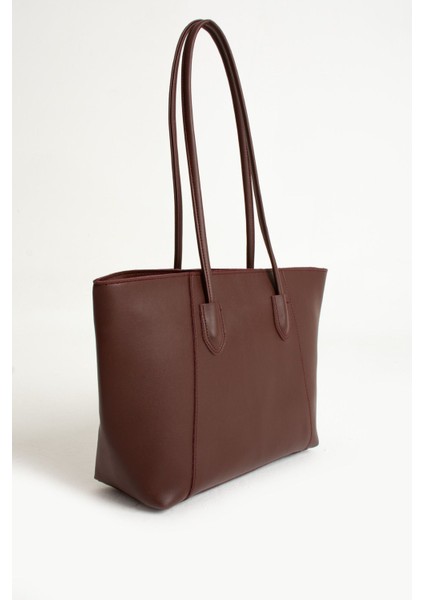 Şık Kadın Kol ve Omuz Çantası, Uzun Iki Kollu, Fermuarlı, Bordo Renk modelleri