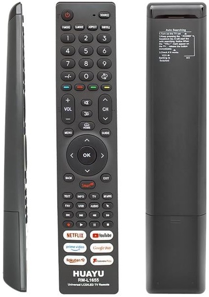 RM-L1655 Netflix-Youtube-Prime Video-Google Play Tuşlu Universal LCD LED Tv Kumandası