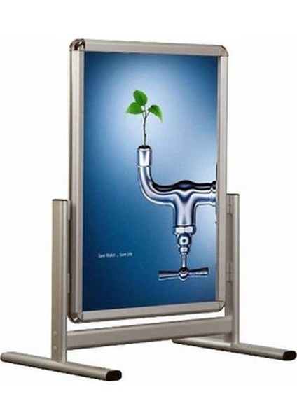 B2 50X70 cm Çift Iki Taraflı Kısa Ayak Alüminyum Reklam Poster Kaldırım Pano fiyatları
