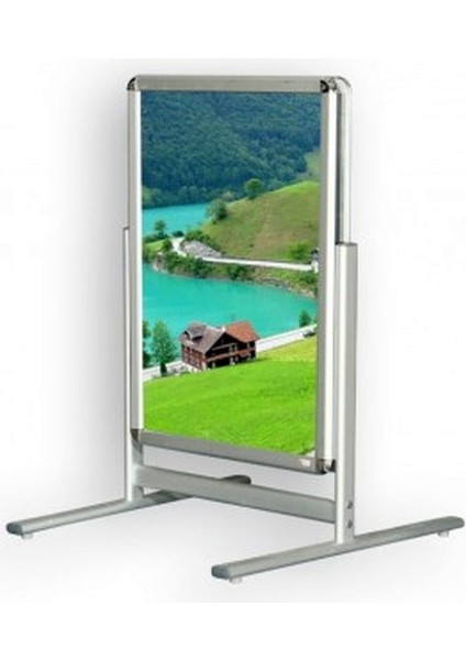 B2 50X70 cm Çift Iki Taraflı Kısa Ayak Alüminyum Reklam Poster Kaldırım Pano modelleri