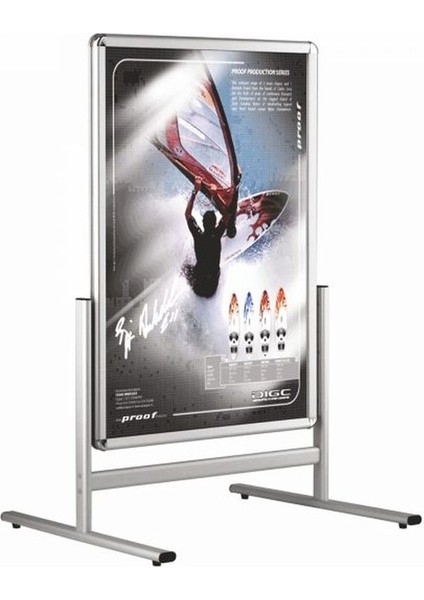 B2 50X70 cm Çift Iki Taraflı Kısa Ayak Alüminyum Reklam Poster Kaldırım Pano fırsatları