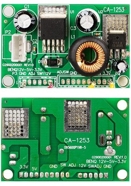 CA-1253 Power Supply Kablolu Kademeli Modül Dc 12 Volt To 5 Volt To 3.3 Volt 3 Amper Dönüştürücü