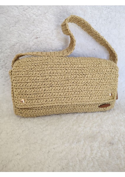 Haki Renkli Şık Hasır Omuz Çantası, Günlük Kullanıma Uygun. modelleri