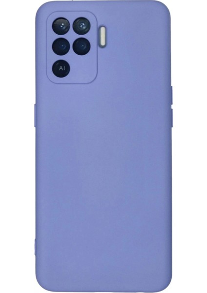 Oppo Reno 5 Lite Kılıf Nano Içi Kadife Silikon - Lila