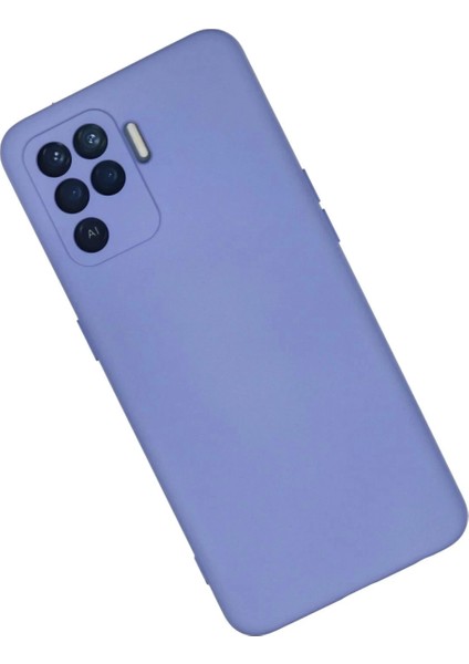 Oppo Reno 5 Lite Kılıf Nano Içi Kadife Silikon - Lila modelleri