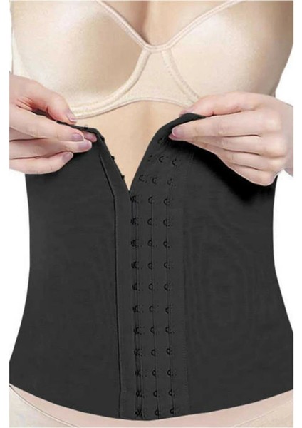 Siyah Renk Agraflı Ayarlı Bel Korse