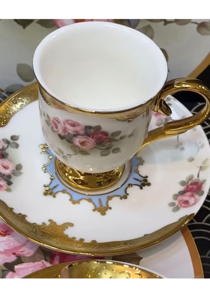 Renkli 6'lı Ayaklı Fincan Takımı, Zarif ve Şık Tasarım fırsatları