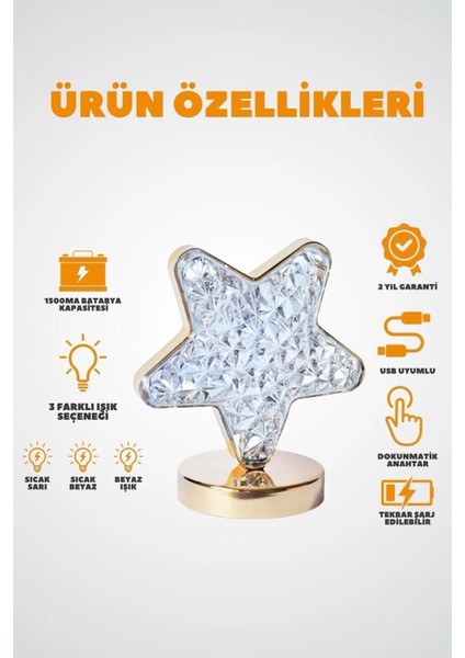 Renkli Yuvarlak LED Gece Lambası, Dokunmatik, Şarjlı, Masa ve Yatak Yanı Işık indirimleri