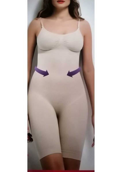 Göğüslü Paçalı Bütün Korse Bir Beden