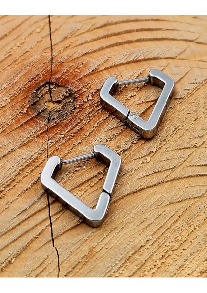 316 L Çelik Gümüş Renk Unısex Küpe Çap 1 cm